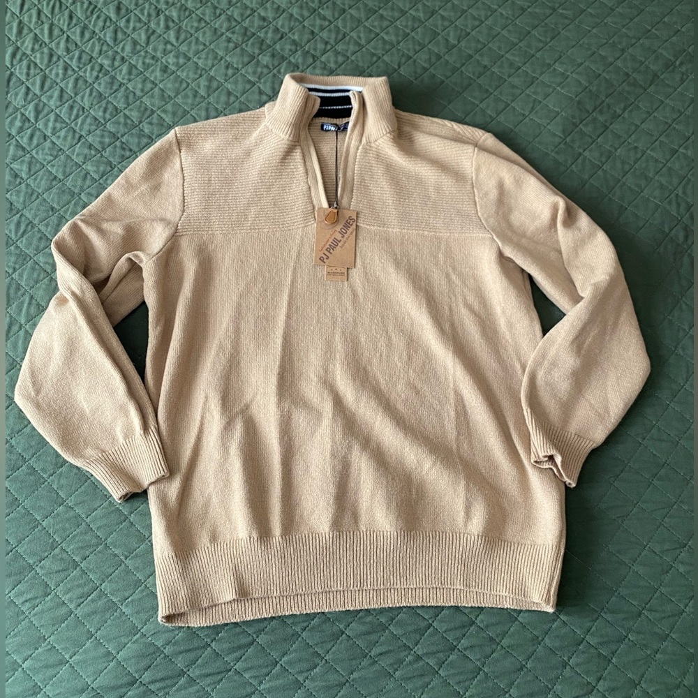 Paul Jones Mens Tan Sweater Sz L